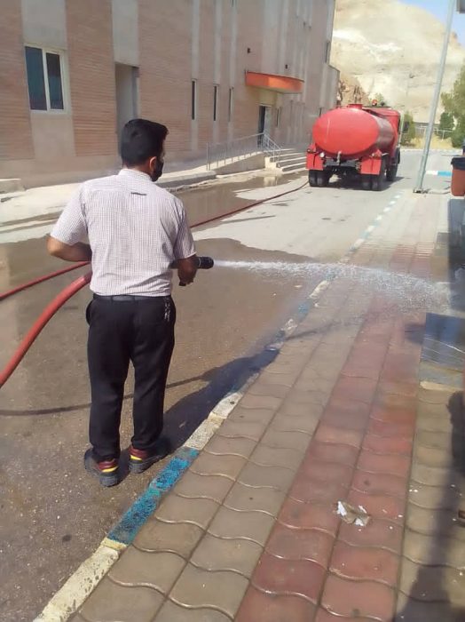 با پیگیری های شورای اسلامی شهر و سرپرست شهرداری مسجدسلیمان بیمارستان ۲۲بهمن این شهرستان شستشو و ضد عفونی گردید