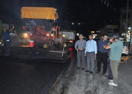 عملیات آسفالت خیابان آزادی آغاز شد