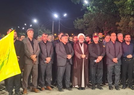 آئین باشکوه شام غریبان در مسجدسلیمان برگزار شد+تصاویر