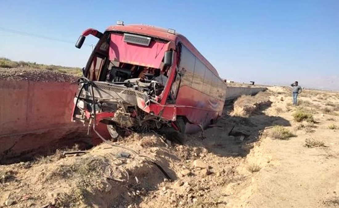 واژگونی اتوبوس راهیان نور در محور اهواز – شوش با ۱۳ مصدوم