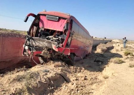 واژگونی اتوبوس راهیان نور در محور اهواز – شوش با ۱۳ مصدوم