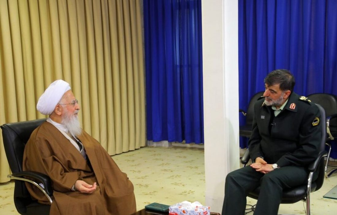پست توییتری صفحه منتسب به آیت‌الله جوادی آملی پس از دیدار ایشان با رادان فرمانده نیروی انتظامی