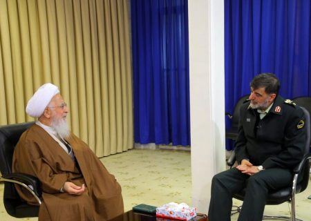 پست توییتری صفحه منتسب به آیت‌الله جوادی آملی پس از دیدار ایشان با رادان فرمانده نیروی انتظامی