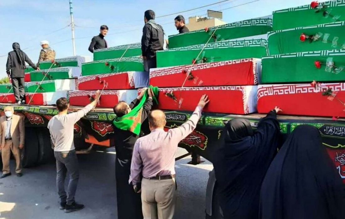 ۶۹ شهید تازه تفحص شده در مرز شلمچه وارد کشور می‌شوند